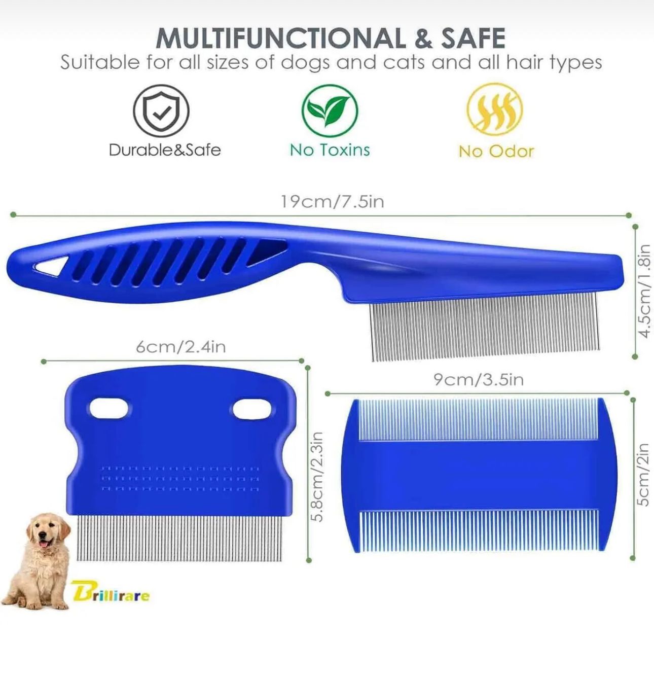 WhatsApp Image 2026-01-29 at 21.46.08 Oumo Bit Pire Tarağı Set 4 Adet Metal Dişli Kedi Köpek Tarağı Pire Temizleyici Tüy Bakım Tarak Seti - Görsel 1