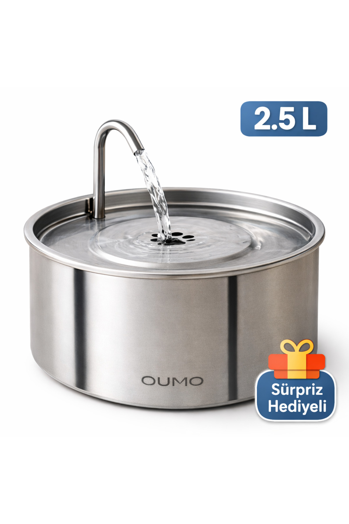 1_org_zoom-28.jpg OUMO 2.5L Paslanmaz Çelik Kedi Köpek Su Sebili - Filtreli Otomatik Su Pınarı - Görsel 1